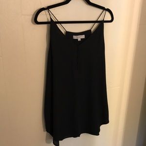 LOFT Spaghetti Strap Covered Button Cami